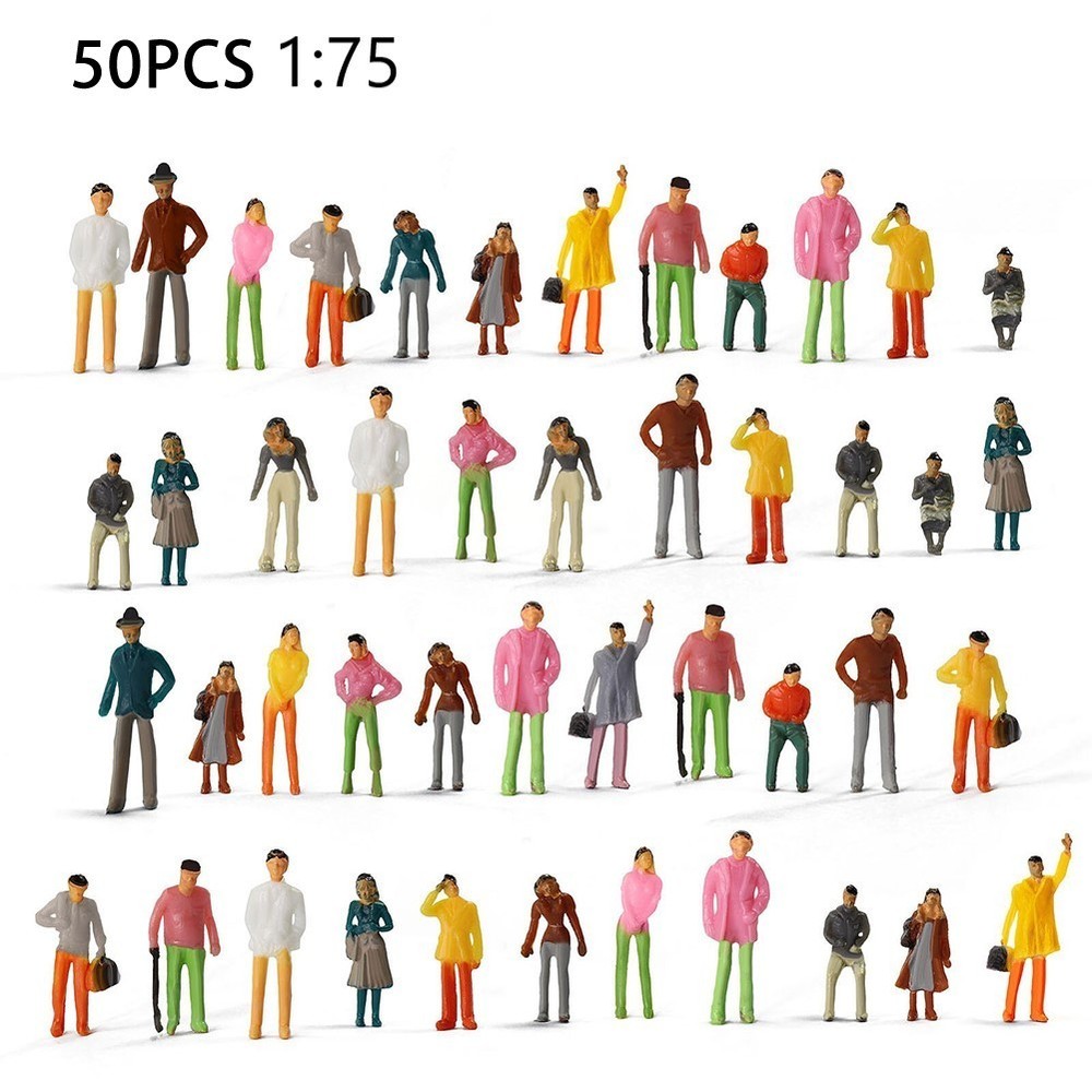 People 1:75 50 PCS/package Figures Mixed Batch Multicolor Scale Painted