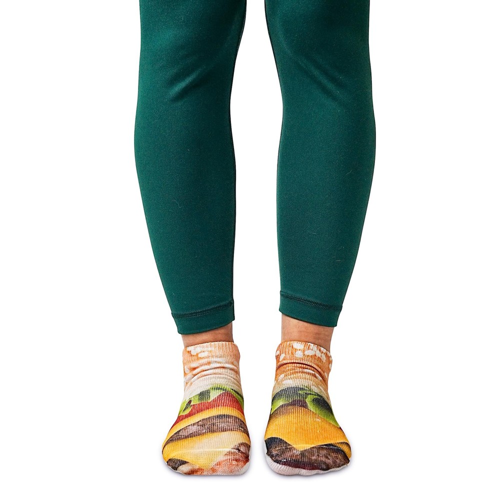 Cheeseburger Photo Print Ankle Socks