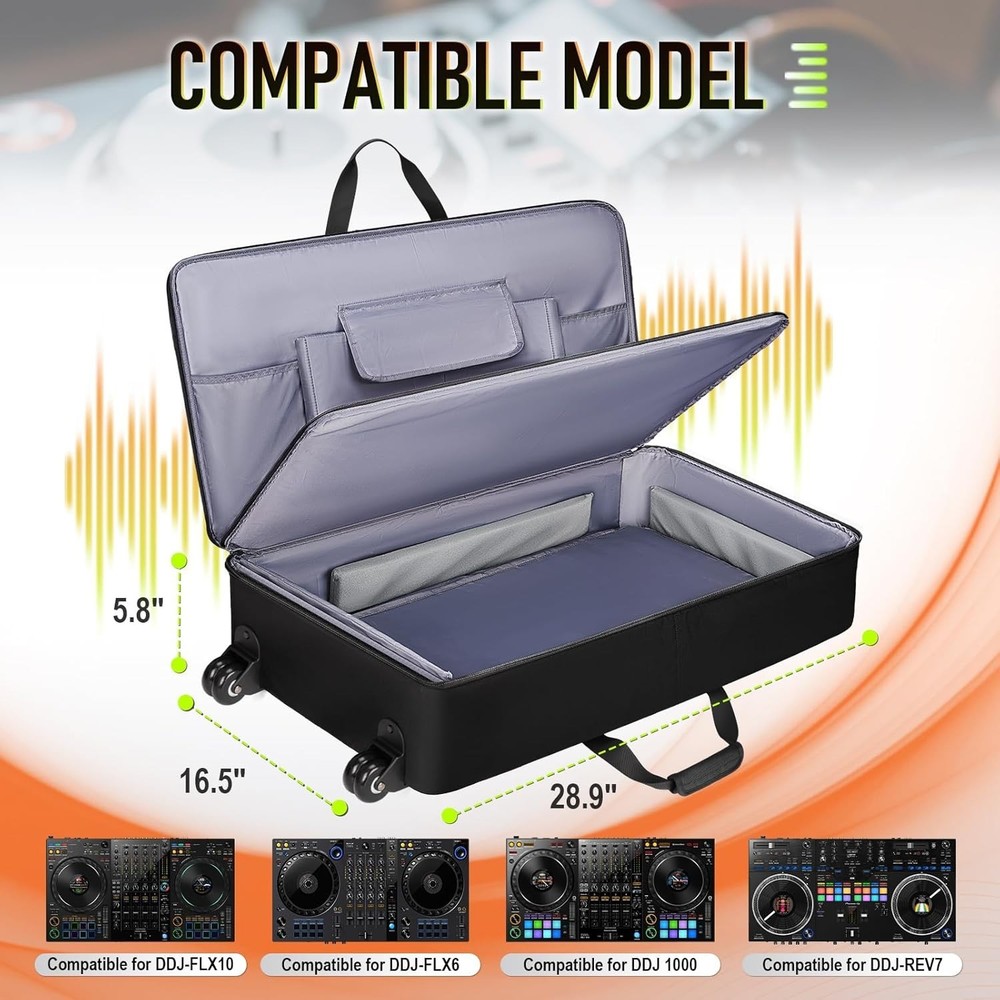 DJ Controller Case with Wheels Compatible for DDJ-/ DDJ-/ 1000/ / / / SC LIVE...
