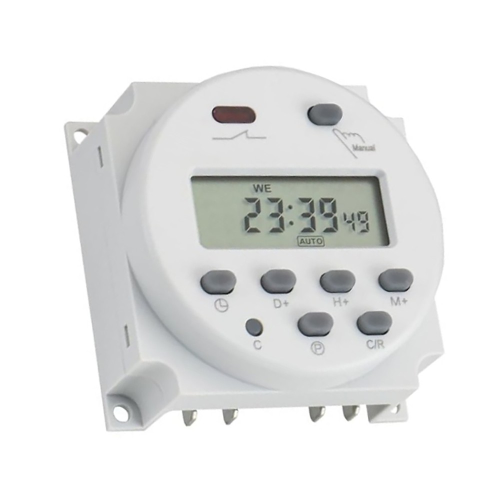 DC 12V Digital LCD Programmable Timer For Equipment Control 16A Relay Switch