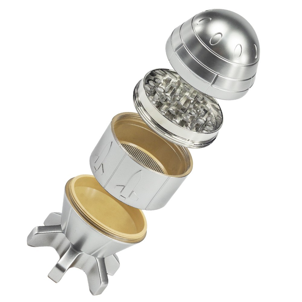 Funny Missile shaped Tobacco Grinder 4 Layer Spice Crusher for Kitchen Novetly