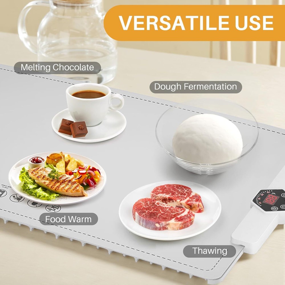 Foldable Food Warming Mat Rollable Buffet Electric Warming Tray 5 Level Temp.