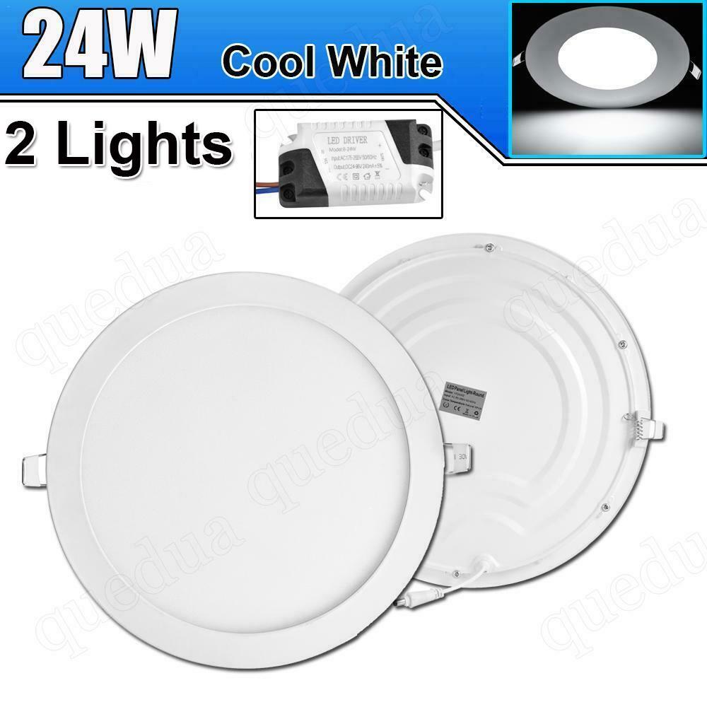 2Pack 11Inch LED Ceiling Lights Ultra-Thin Recessed Retrofits Kit 6000K Daylight
