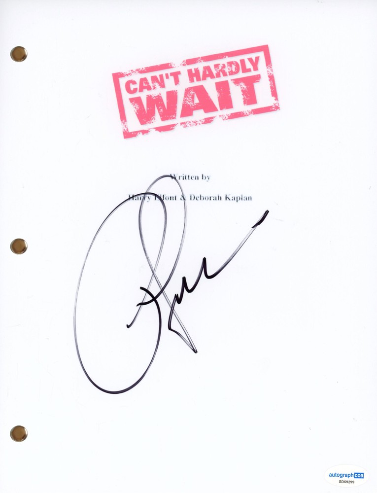 Peter Facinelli “Can’t Hardly Wait” Signed Autograph Full Movie Script ACOA COA