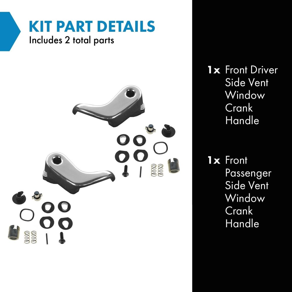 TRQ Front Driver and Passenger Side Vent Window Crank Handle Compatible with ...