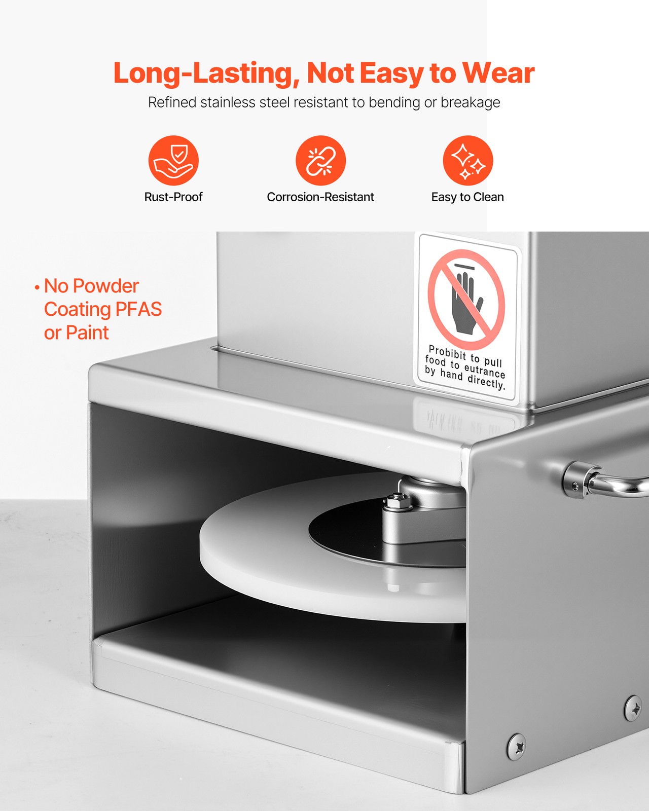 VEVOR 6" Electric Pizza Dough Press Machine Pizza Pastry Sheeter Stainless Steel