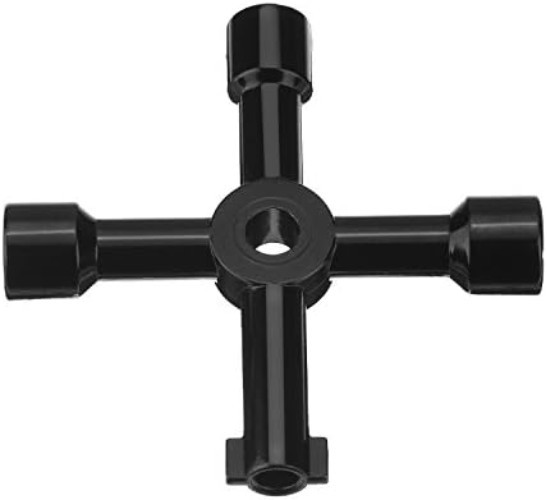 Lightweight Multi-Functional Utility Key in Black for Convenient Access - 7.2 cm