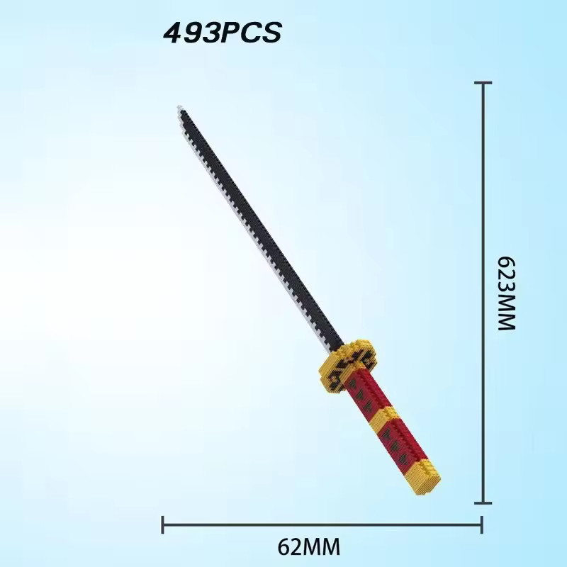 Samurai Sword Building Blocks Katana Ninja Blade Toy Brick Set Gift