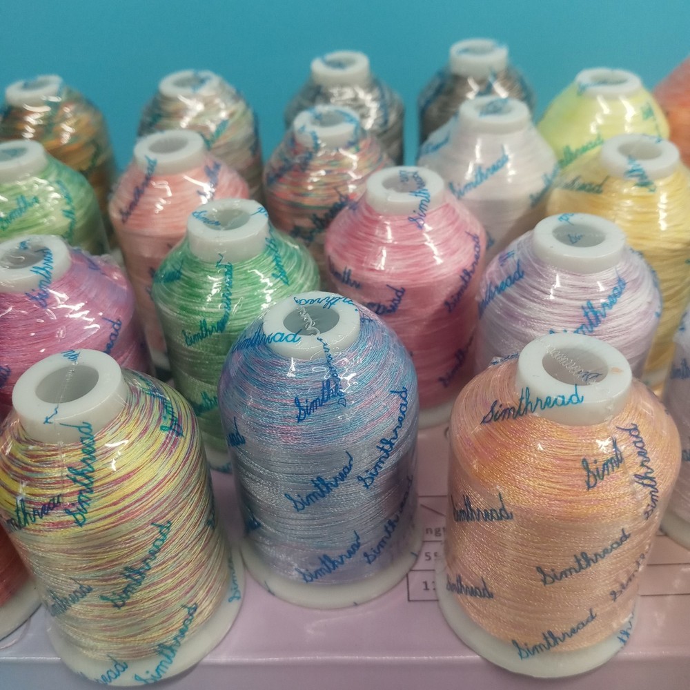 Simthreads 28 Variegated Colors Embroidery Machine Thread 1100 Yards Each