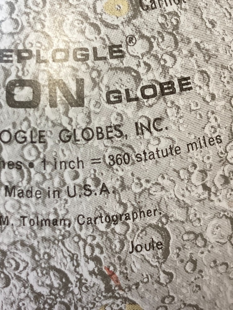 Vintage Replogle Moon Globe 6 inch