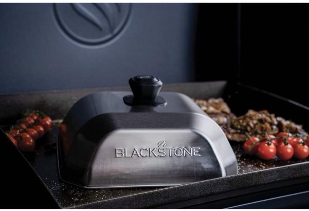 Blackstone Stainless Steel Griddle Dome Silver Easy Clean Plastic Handle