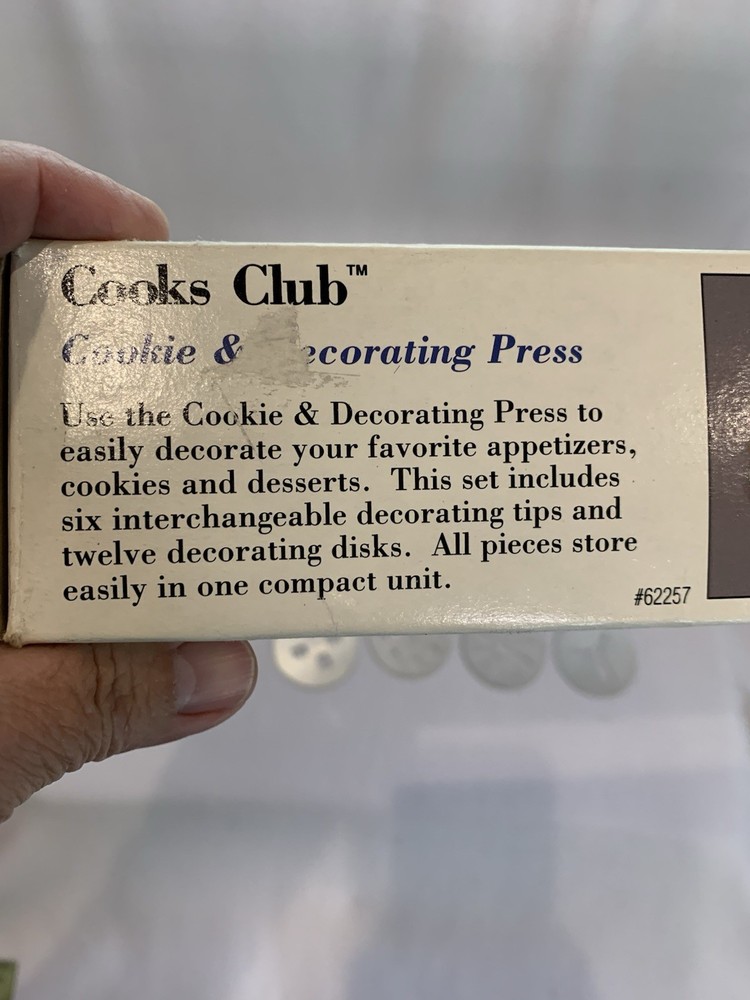 Cooks Club Cookie & Decorating Press 20pc Complete Original Box