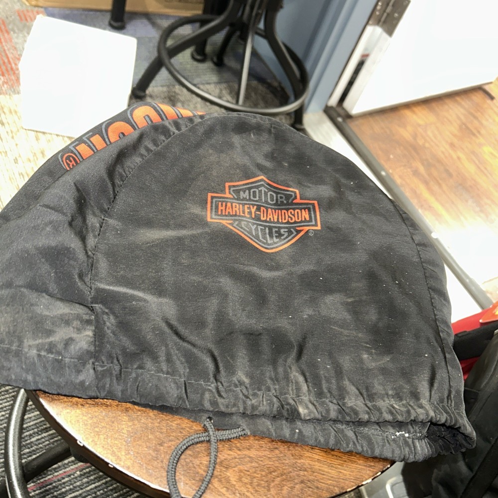 Harley Davidson Motorcycles Helmet Cover Black Drawstring Bag Clinch Closure