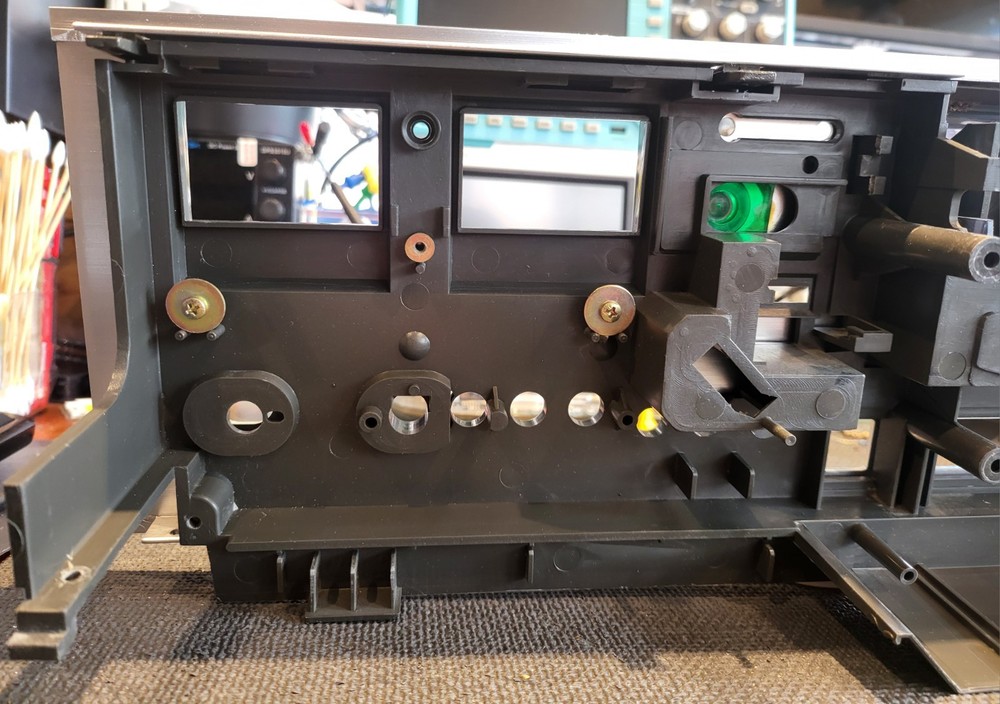SHARP RT-1155 CASSETTE DECK FACEPLATE WITH PLASTIC FACE BACKING, FREE SHIPPING.
