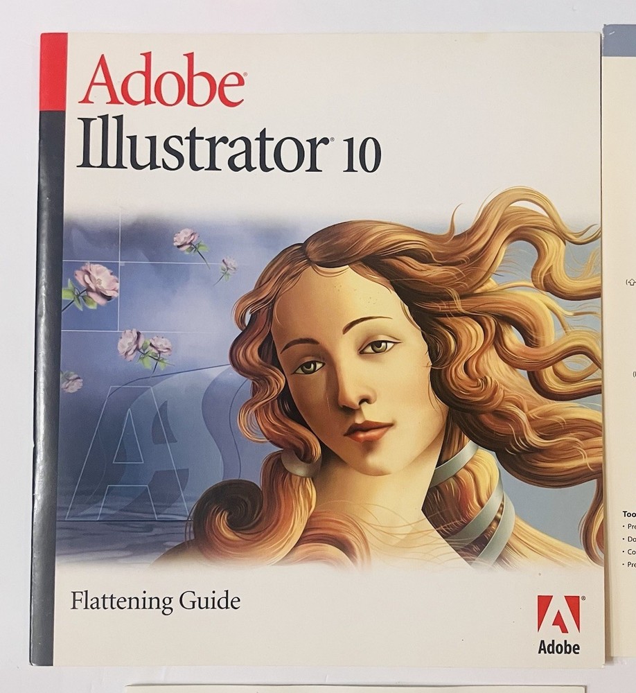 Adobe Illustrator 10 Mac Upgrade CD Set w/ Sealed User Guide & Extras, Vintage