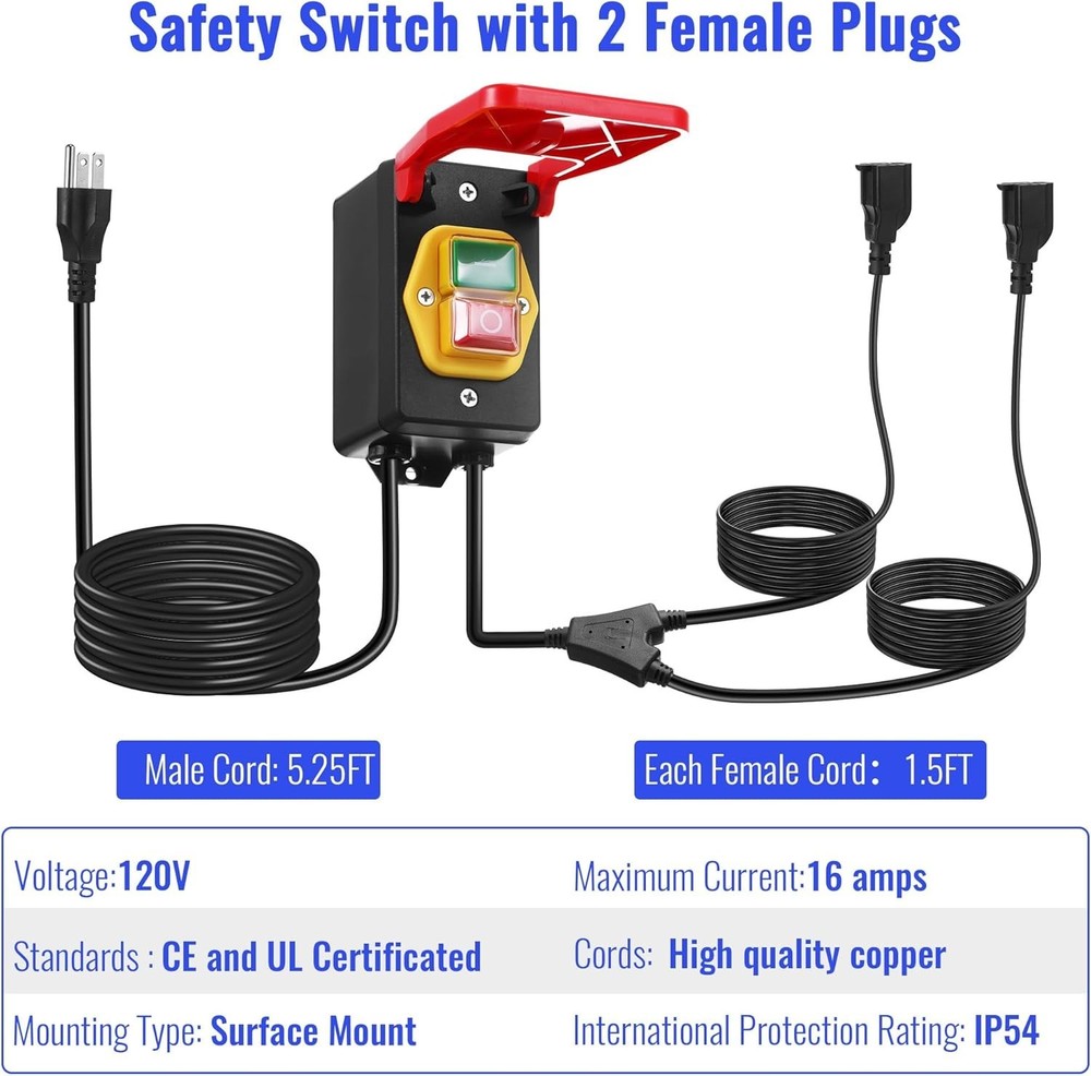 High-Quality Router Switch with Hands-Free Operation for Workshop Safety