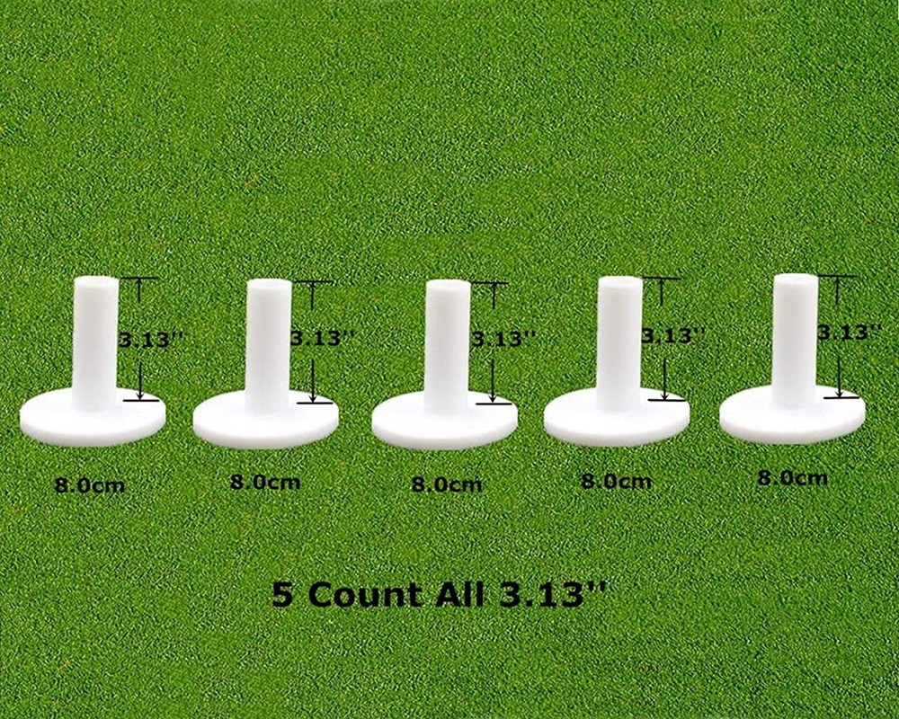 5 Pcs Rubber Golf Tees Holder Tee Range Driving Practice Mat Hitting White Hot