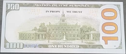 $100 Dollar Bills Prop Motion Picture Money $10,000 Dollars Total FAKE USA SHIP