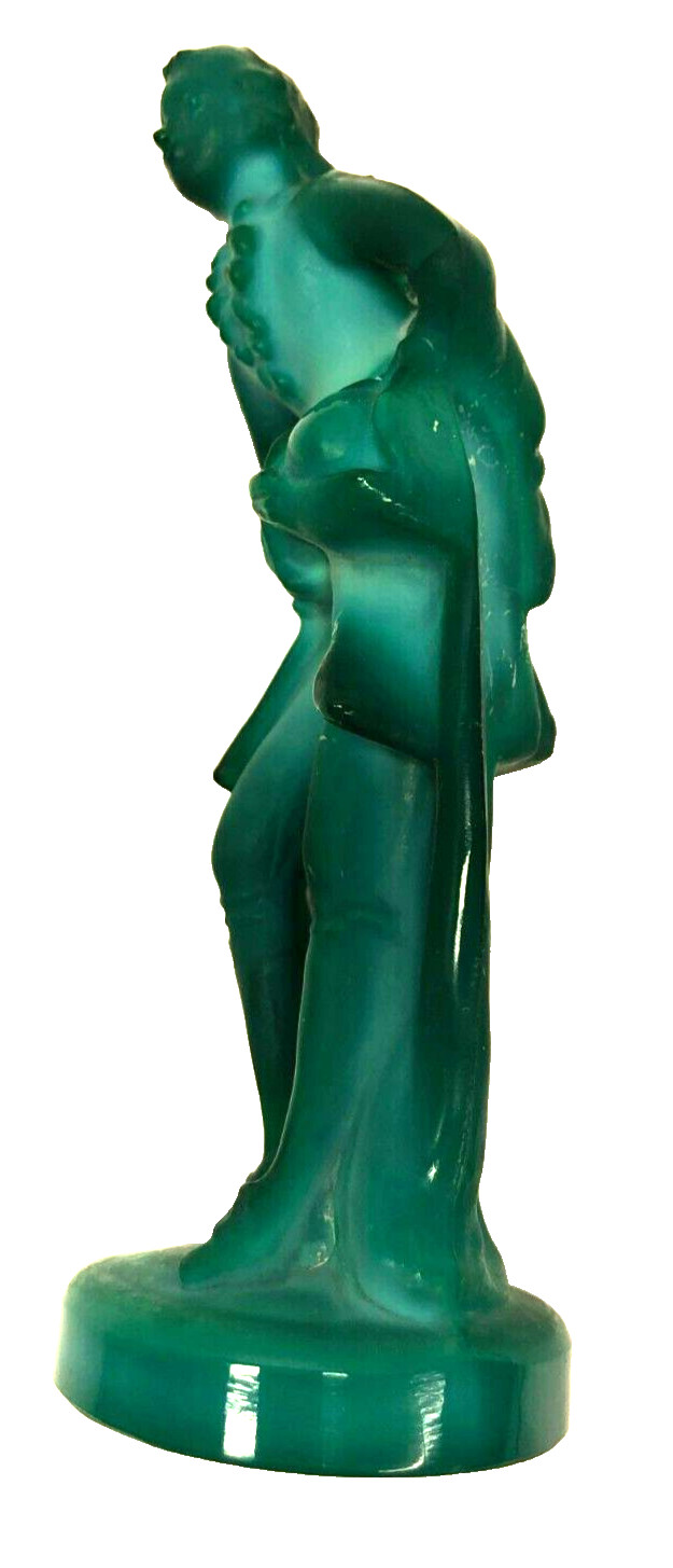 Decorative Bohemian Czech Malachite Glass Beautiful Statue George Washington NEW