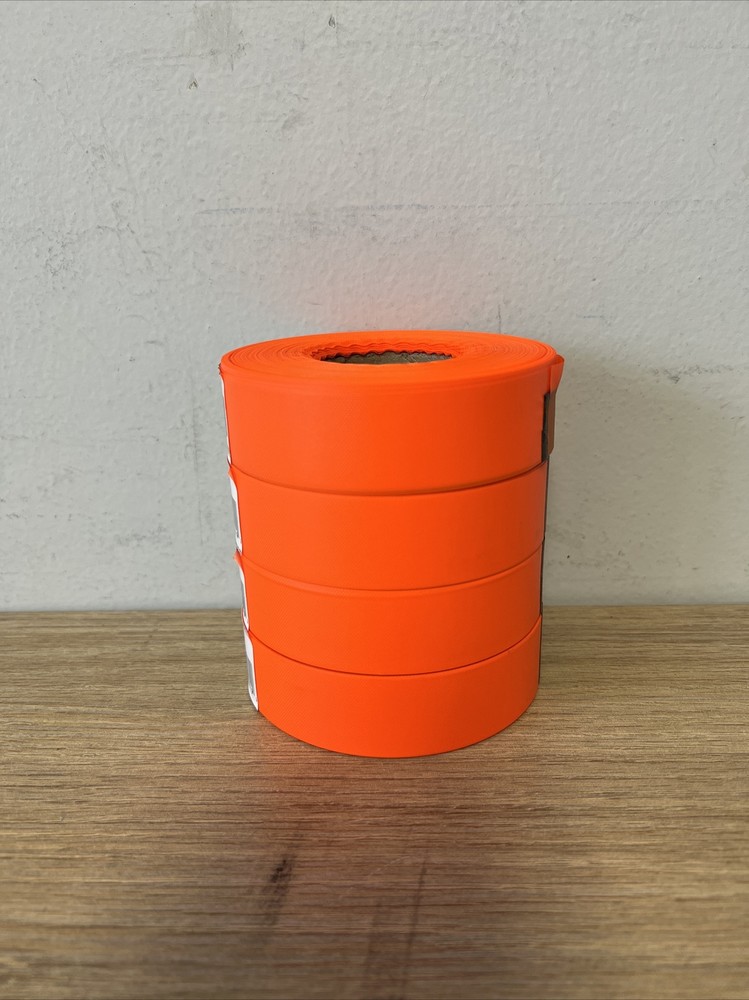 Neon Orange High Visibility Flagging Tape (4 PACK)