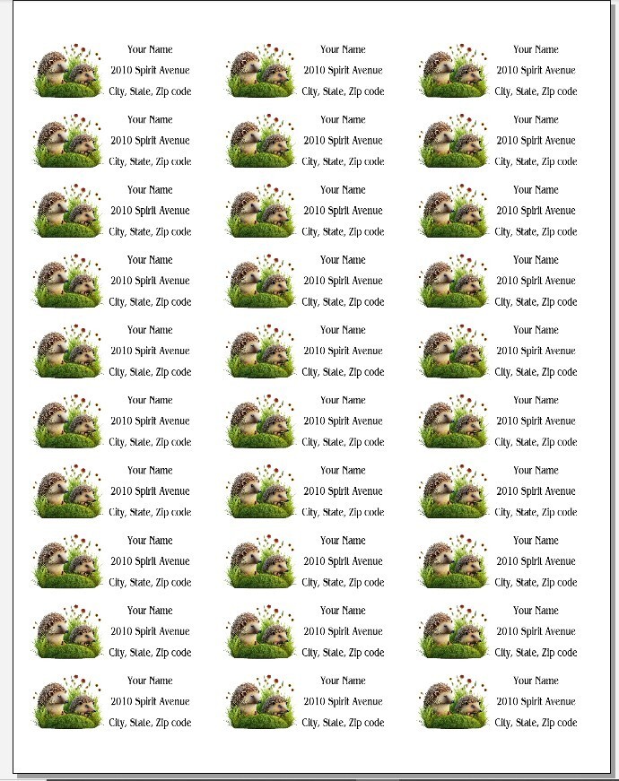 150 Hedgehogs in the Grass Mailing Return Address Labels Personalized
