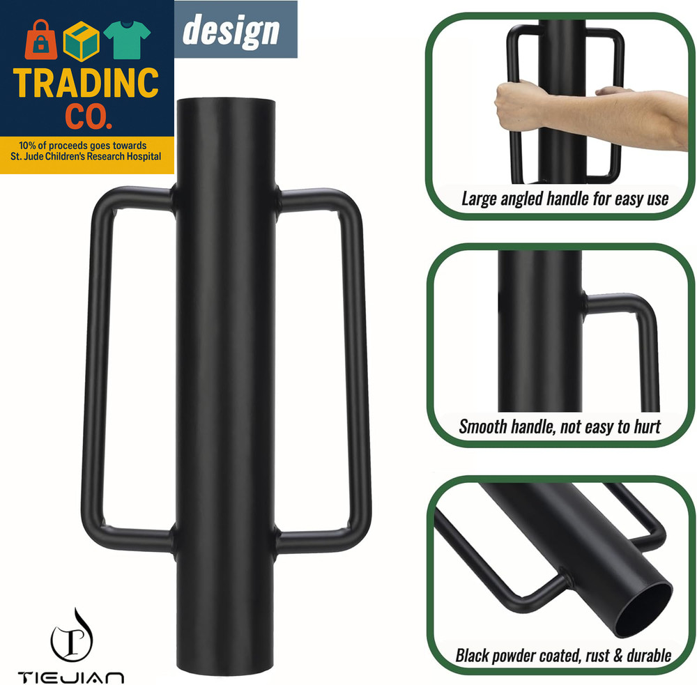 Fence Post Driver T Post Pounder with Handle 12 LB, Heavy Duty Hand Post Rammer