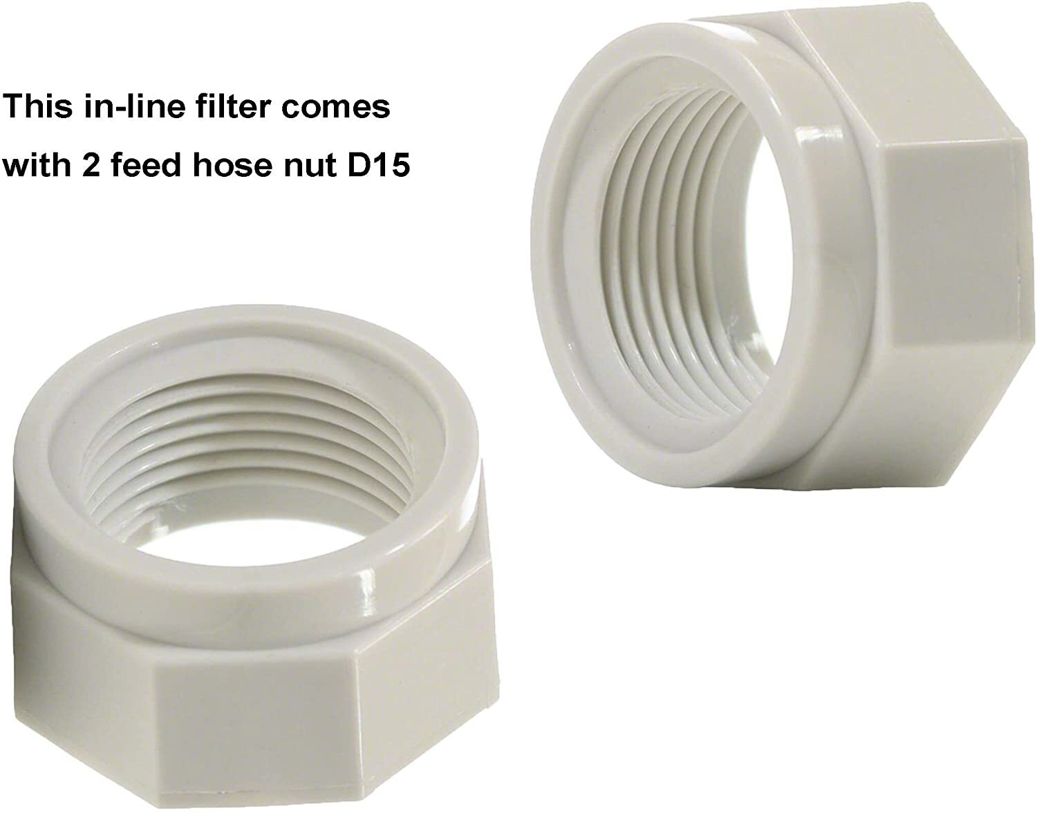 In-Line Filter Assembly 48-080 w/ 2 Nuts D15 For Polaris 280, 380 Pool Cleaner