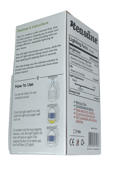 Light Zapper LED Zapplight Mosquito zapper UV E26 E27