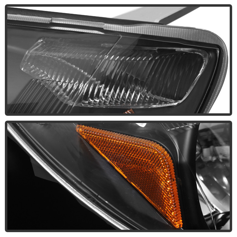 For Black 2003 2004 2005 Toyota 4Runner 4-Runner Headlights Headlamps Left+Right