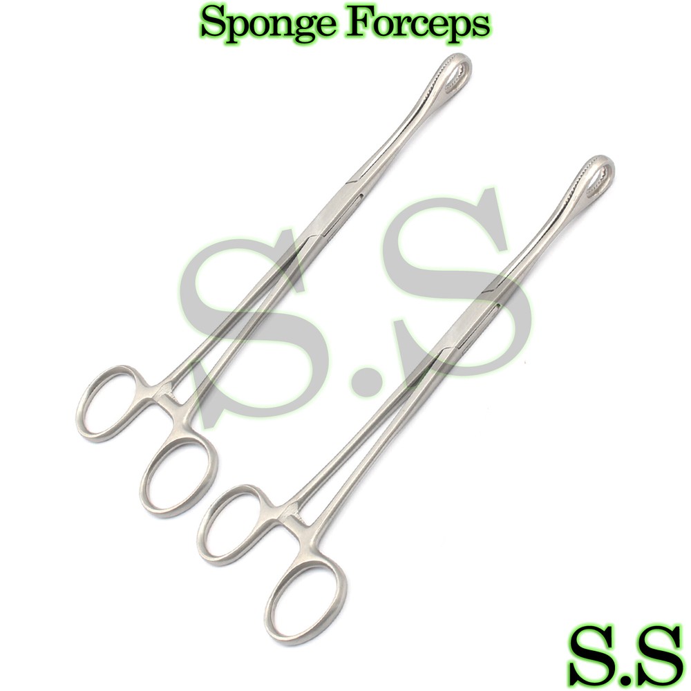 2 PACK BODY PIERCING Hemostat Forceps Surgical SPONGE CLAMP 9" Tool