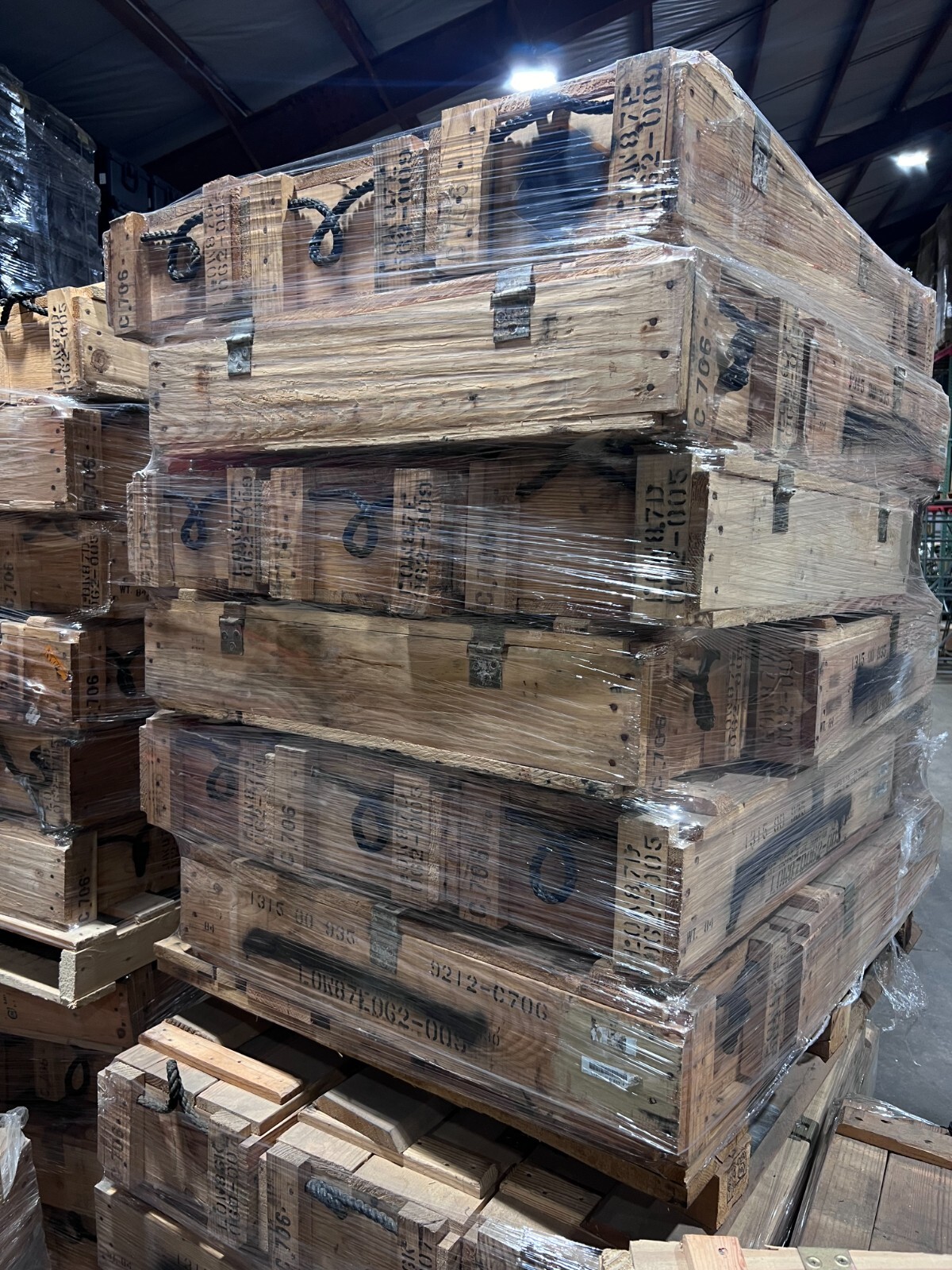 Wooden Surplus Ammo Crate M2 M30 Mortar Explosives Box U.S. Military Munitions