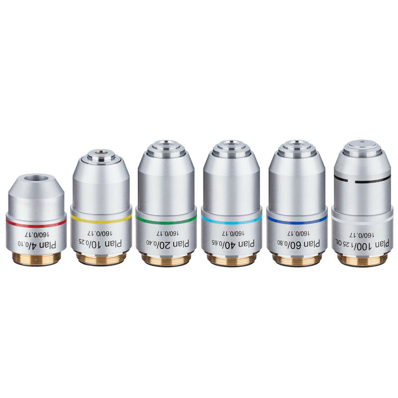 4X-100X Biological Microscope PLAN Objective Lens Universal RMS Standard Thread