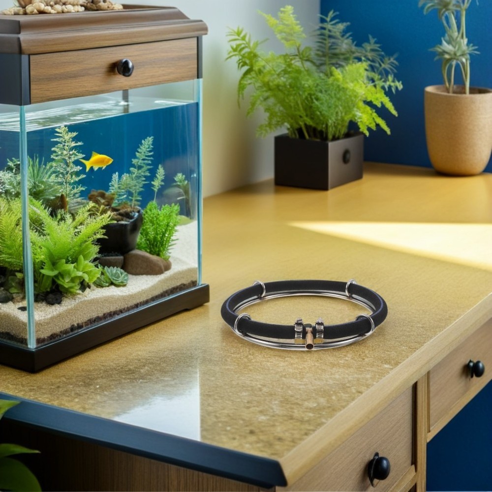 Fish Tank Bubble Generator Pond Diffuser Air Stone Disc Mini Air Pump