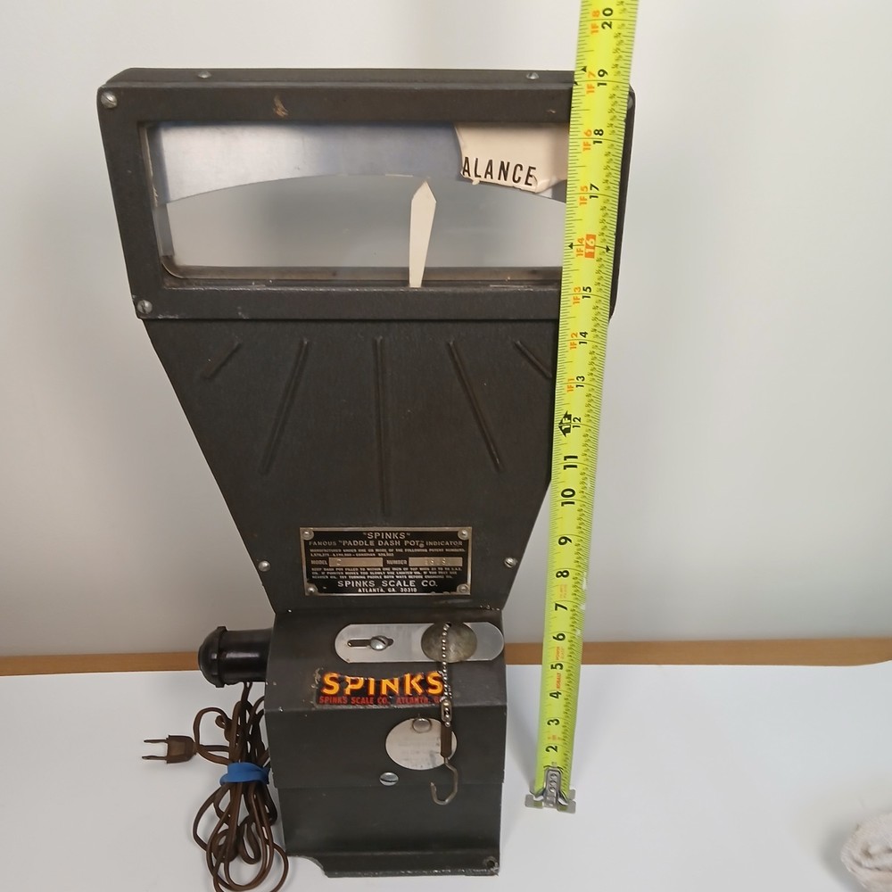 Vintage SPINKS "Paddle Dash Pot" Indicator Scale Model D NOT TESTED