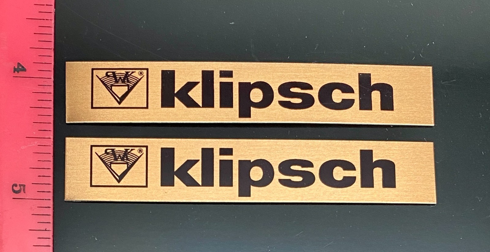 Speaker Badge Custom Made Aluminum PAIR KLP