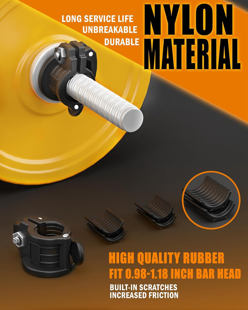 Barbell Clamps 1 Inch - 2 PCS Adjustable Barbell Clips Quick Release Locking ...