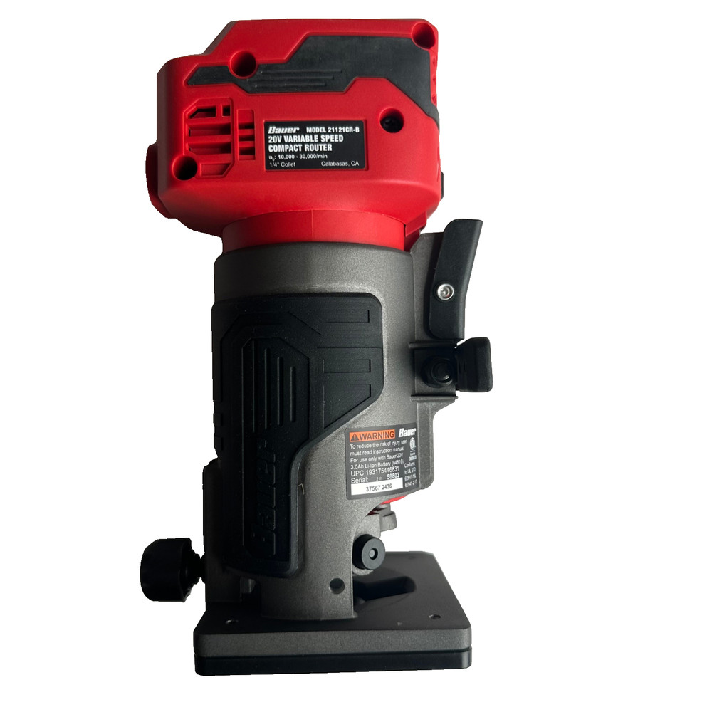 Bauer 21121CR-B Variable Speed Router Compact Red Tool Only + Original Box Wood