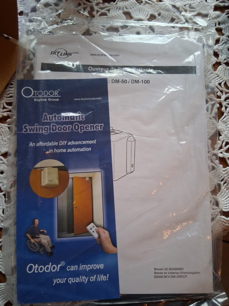 Skylink DM-150 Automatic Swing Door Opener System Install Kit W/Remote NOB