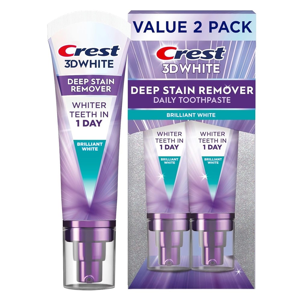 Crest 3D White Brilliance Toothpaste, 3.1oz, 2 Pack