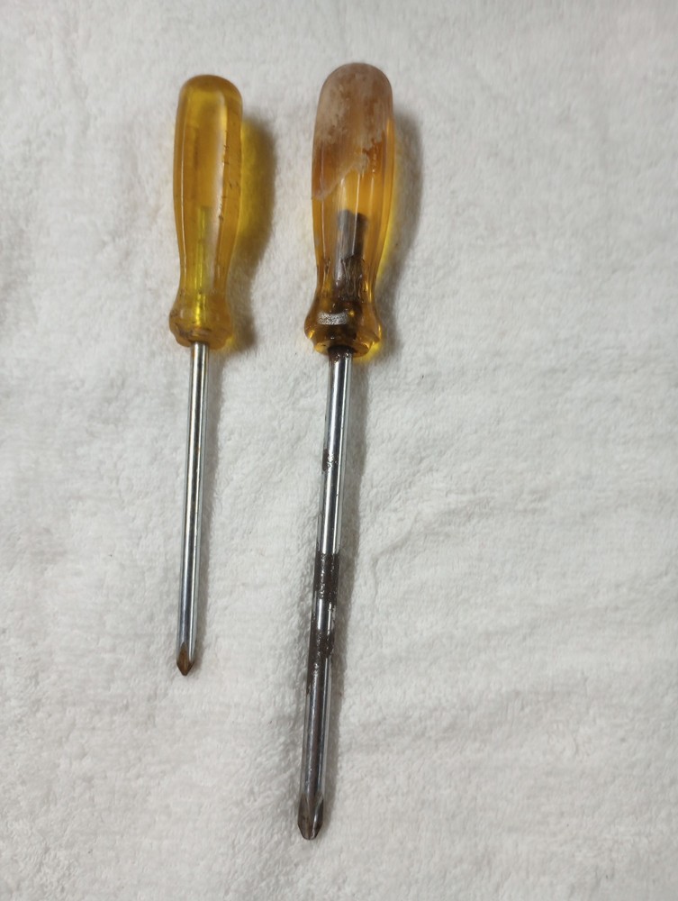 Two Neglected Vintage Proto Phillips Screw Drivers