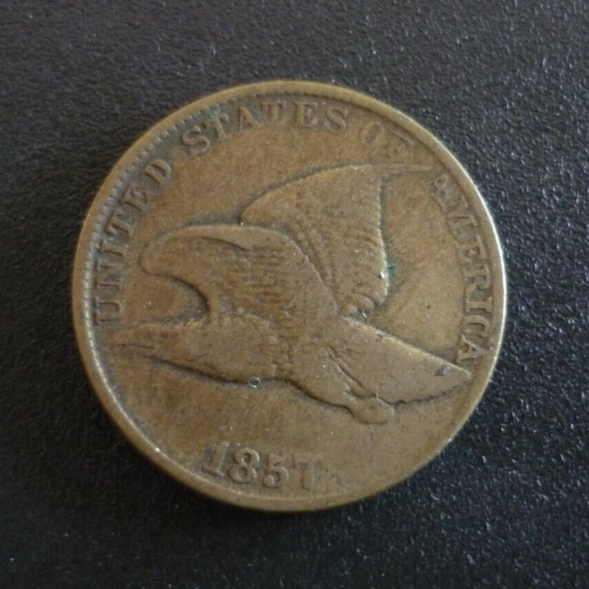 US 1857 Flying Eagle Cent Penny - Original.  Free Shipping (B)
