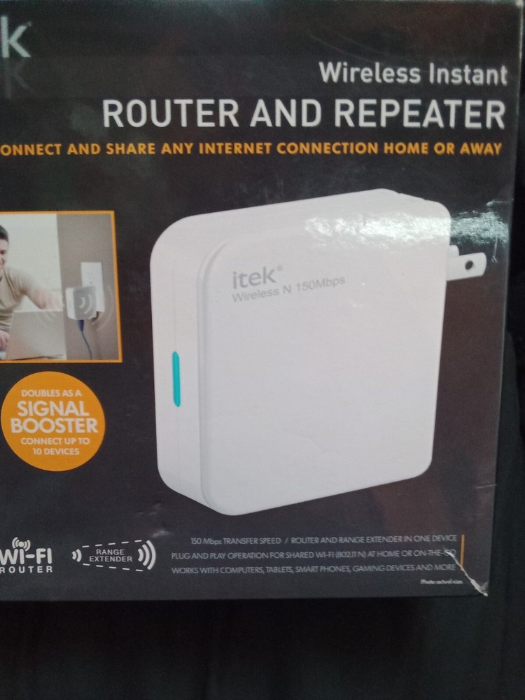 🌟NEW🌟ITEK WIRELESS INSTANT RANGE EXTENDER SIGNAL BOOSTER ROUTER & REPEATER