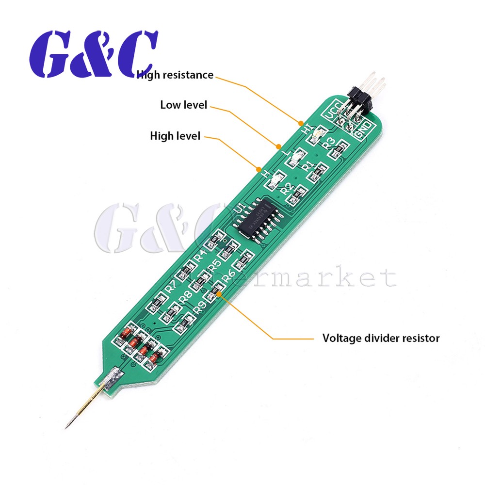 Logic Tester Pen Level Tester 5V 3.3V Digital Circuit Debugger Learning Board
