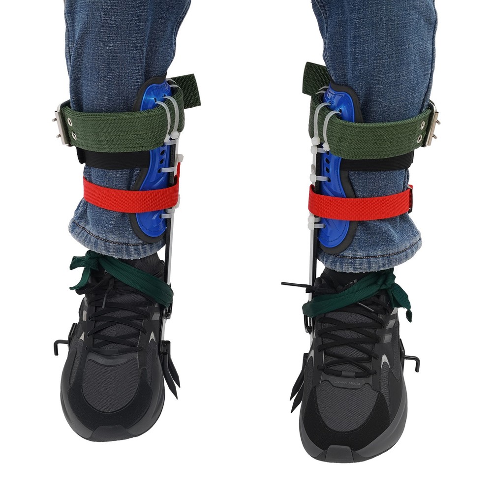 Tree Climbing Spike Set Pole Climbing Spurs w/ Rope Climber Adjustable Long!