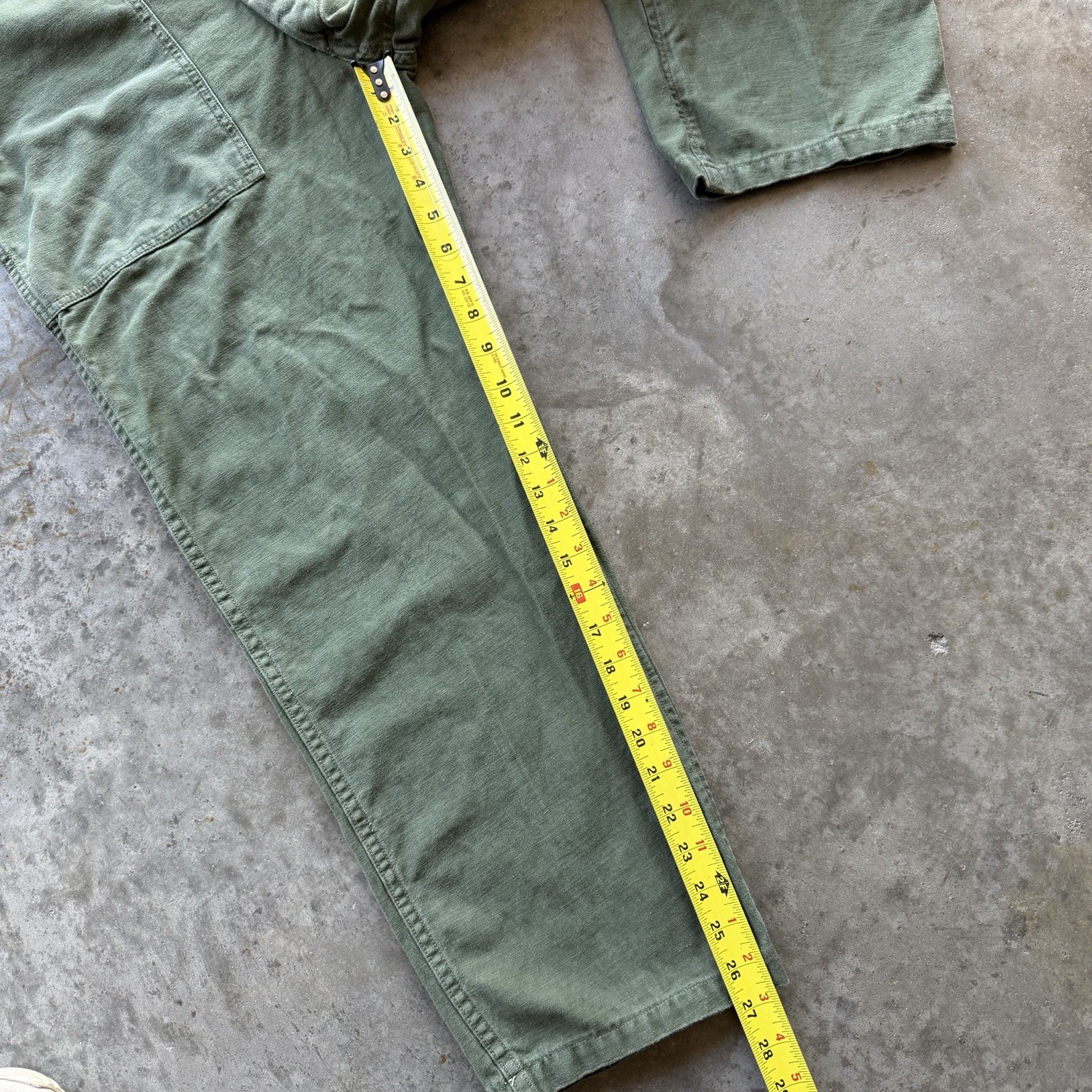 VTG 50s Korean War OG-107 13 Star Button Fly Pants 29 X 27