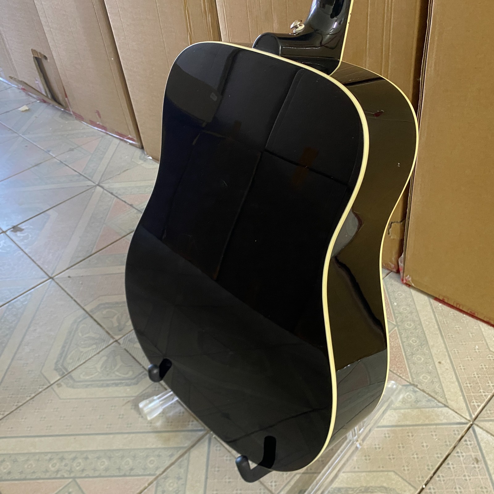 The Raven Acoustic Electric Guitar Black rosewood fretboard