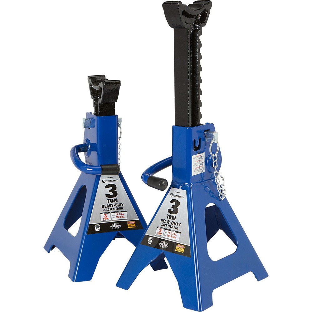 Strongway Double-Locking 3-Ton Jack Stands, 6000-Lb. Capacity, Pair