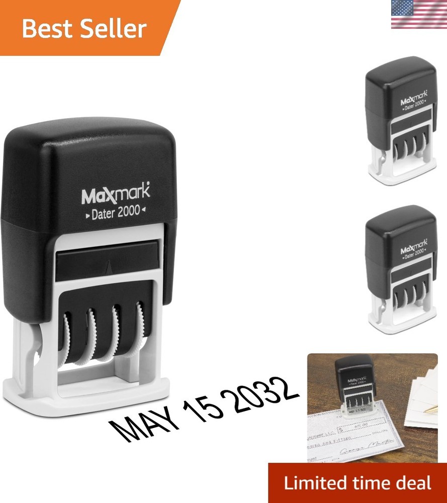 2000 Dater Self Inking Date Stamp - Black