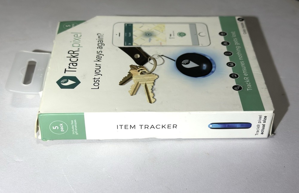 TrackR Pixel Bluetooth Tracking Devices - 5 Pack - 5 Colors - New- iOS/Android