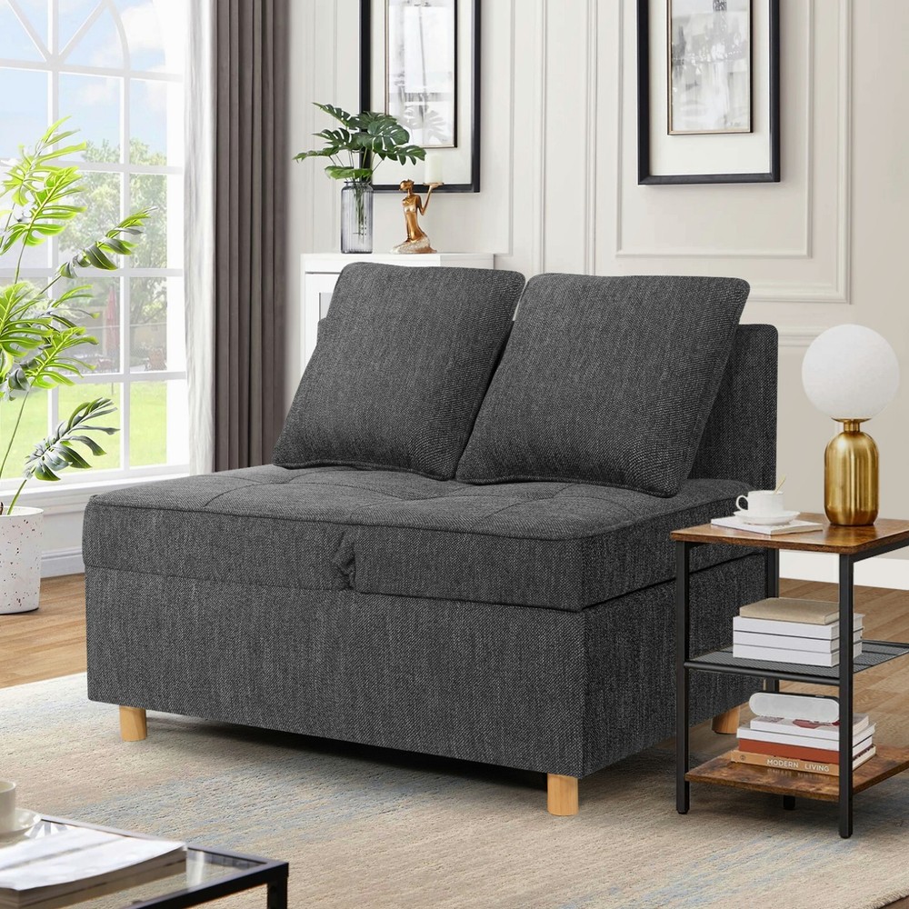 Sofa Bed Folding Ottoman Sofa Bed Chair 4-in-1 Sleeper Sofa Adjustable Backrest